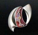 enamel and silver pendant