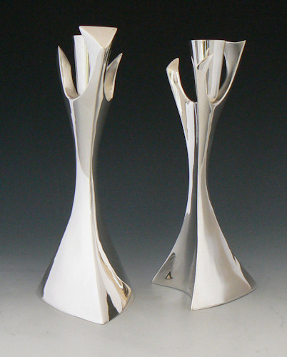 Candle holders - Sterling silver by Banner