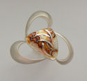 Sterling silver and enamel pin