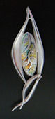Sterling silver pin with enamel