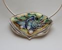 Cloisonne enamel pendant