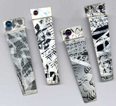 Batik influenced silver bookmarks