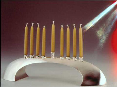 Silver menorah