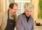 Michael adn Maureen Banner silversmiths in their studio