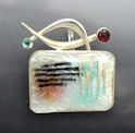 Sterling silver & enamel pin